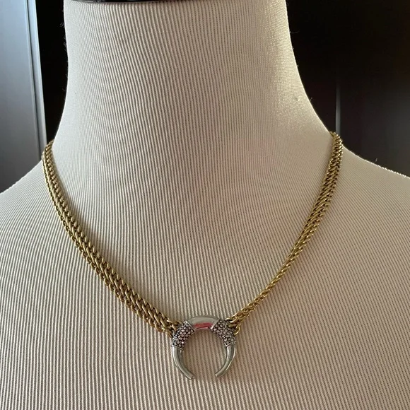 Stella & Dot Double Take Reversible Horn Necklace - Picture 2 of 6